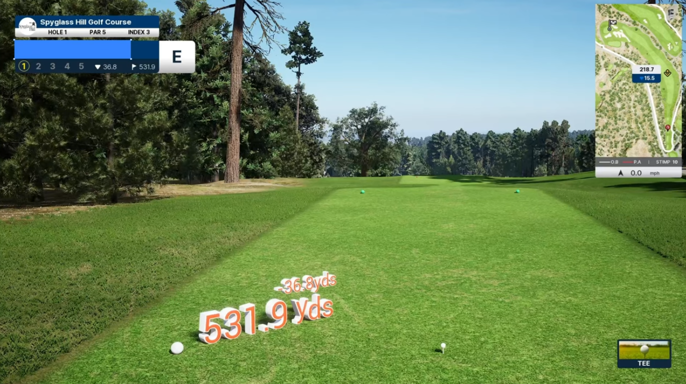 GameDay course simulation on the projector